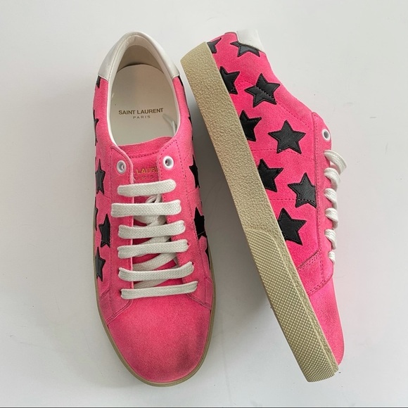 SAINT LAURENT Court Classic Sl06 Pink Star Sneaker - Picture 11 of 12